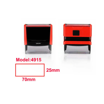 Custom Self-Inking Rectangular Stamp – Personalized 1-4 Line Office Stamp with Text, Logo, Image, or Drawing