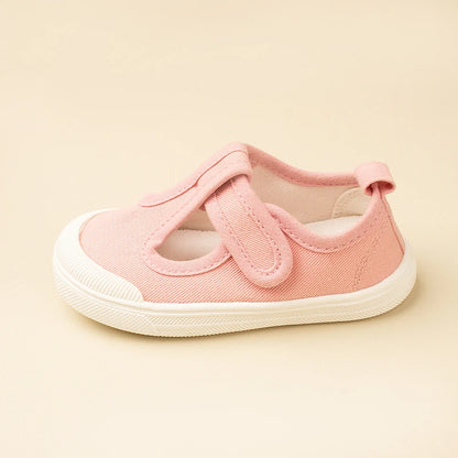 Spring & Autumn Kids Canvas Shoes — Personalized T-Shaped Breathable Sneakers for Children, Model EW8268