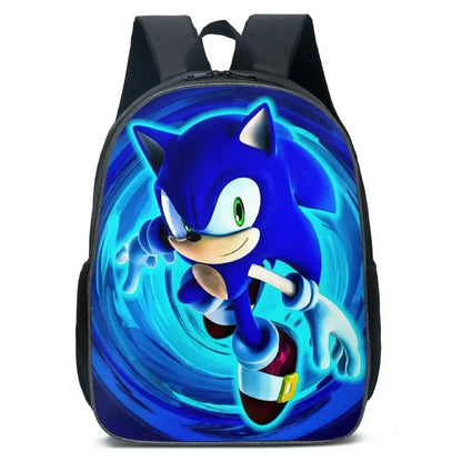 Cartoon Sonic School Backpack – Anime Kids' Primary & Secondary Mochila Bag