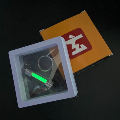 Outdoor Luminous Tube Pendant Keychain – Stainless Steel Glow-in-the-Dark EDC Signal Light Accessory