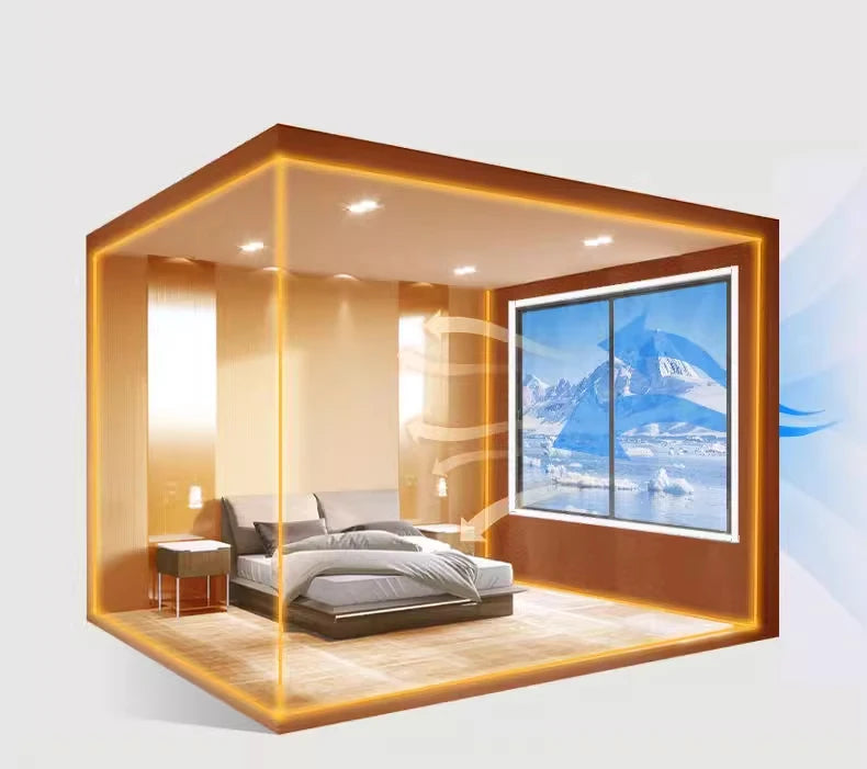 Winter Insulated Window Curtains – Thick Transparent Plastic, Windproof & Cold-Proof Sealing Screens