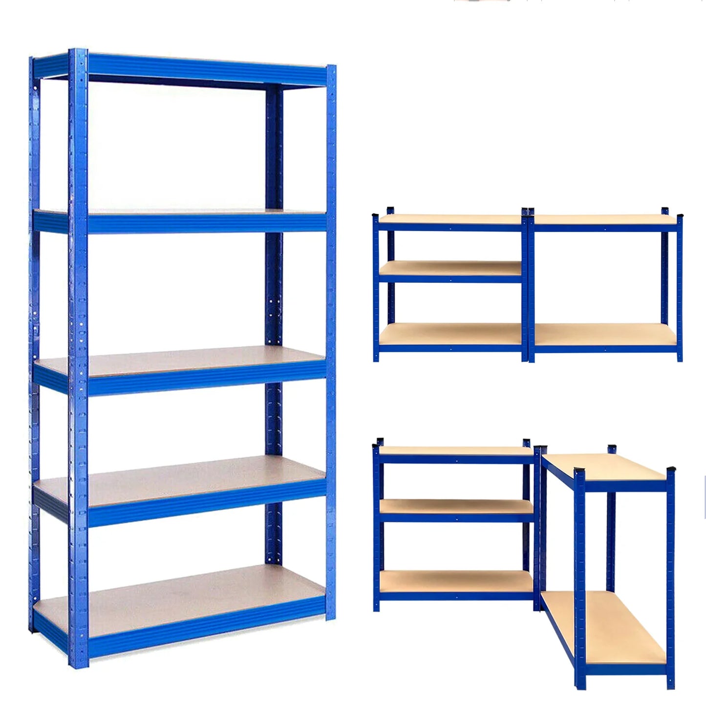 60"x28"x12" Heavy Duty 5-Tier Metal Storage Shelf Unit – Boltless Design, Easy to Assemble