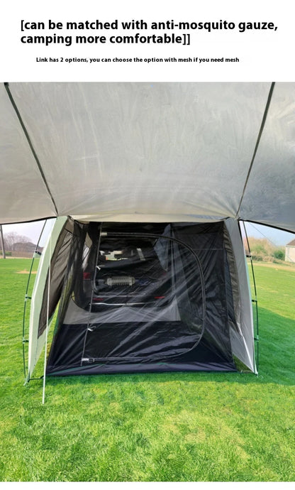 Lohascamping Car Box Docking Tent – Portable Waterproof SUV Tail Tent for 3-4 People, Large Dome Sunshade Tunnel Style Tent