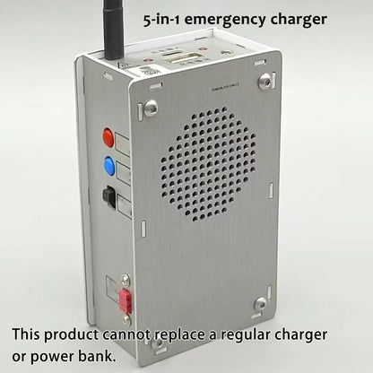 Portable Hand Crank Emergency Generator - LED Flashlight, Radio & USB Charger for Camping, Fishing & Survival Power Backup