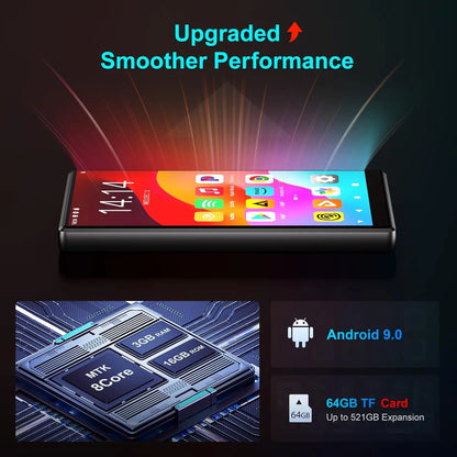 Oilsky M501 MP3 Player - 80GB, Bluetooth & WiFi, Android 9.0, 1080P MP4, Expandable up to 512GB