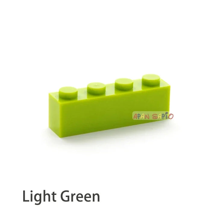 200pcs 1x4 Dot DIY Building Blocks - Educational Creative Brick Set Compatible with 3010 Bricks for Kids