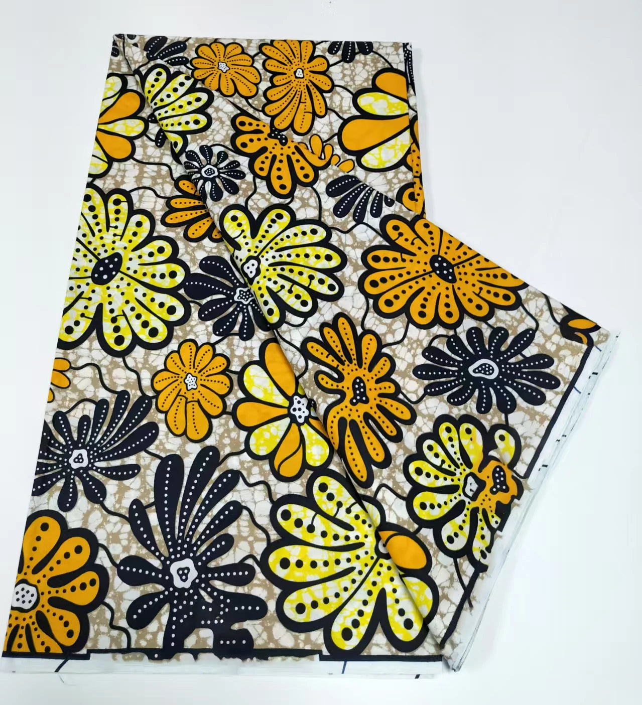 African Real Wax Print Fabric - 100% Cotton Nigerian Ankara Sewing Material for Party Dresses