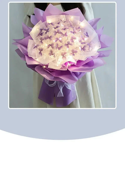 Butterfly Bouquet DIY – Handmade Artificial Flowers, Thoughtful Gift for Girlfriend, Birthday, Proposal & Wedding Decoration