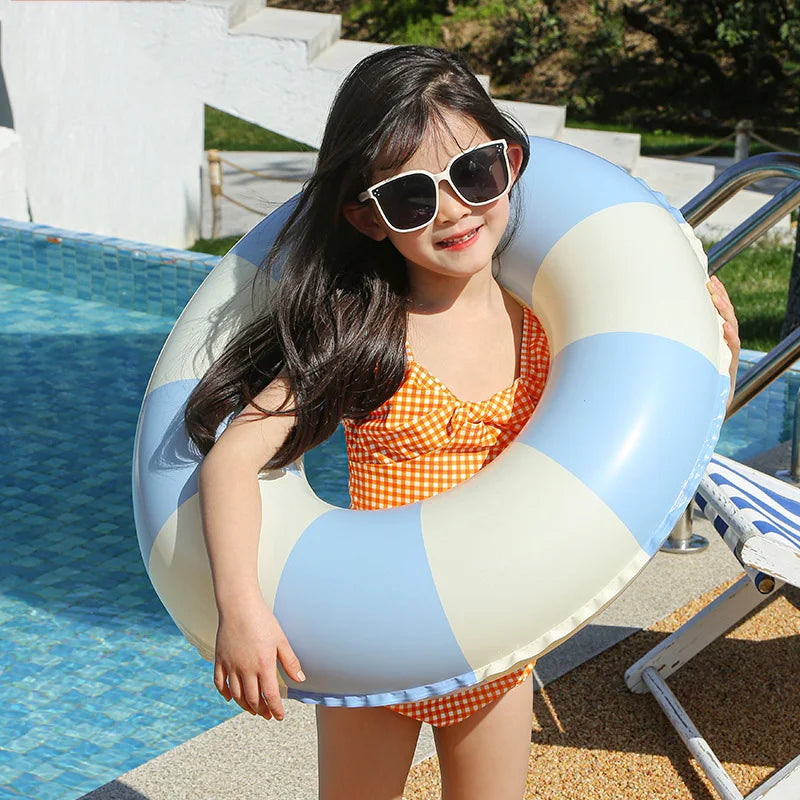 Rooxin Donut Swimming Ring - Inflatable Pool Float for Teens, Kids, and Babies, Water Play Pool Toy