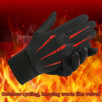 Winter Touchscreen Gloves - Unisex Fleece-Lined Full Finger Gloves for Cycling Running and Outdoor Sports