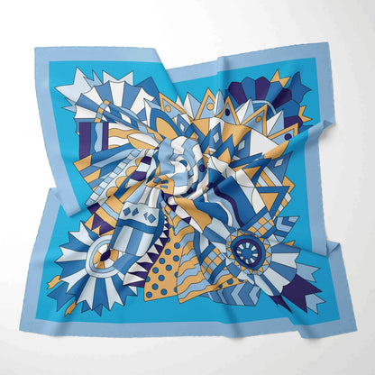 70x70cm Chiffon Square Scarf - 2025 Printed Foulard Neck & Hair Fashion Accessory for Women