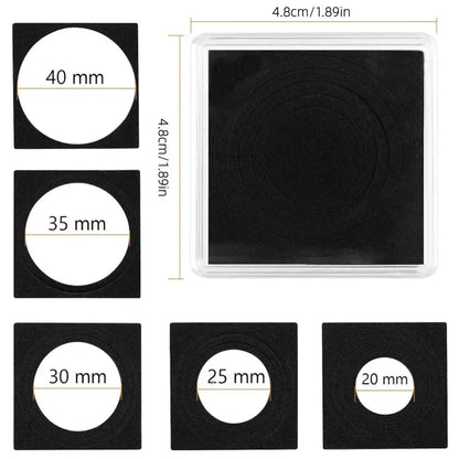 10PCS Plastic Square Coin Holder Capsules – Transparent Storage Containers for 16mm-40mm Coins, Small Round Coin Display Boxes