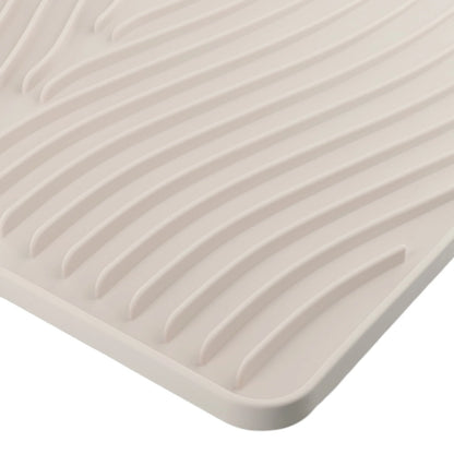 Silicone Dish Drying Mat & Drain Pad | Kitchen Coaster for Pans, Glasses, Tableware with Slope Drainage