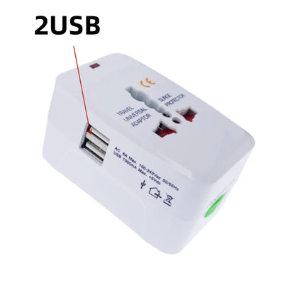 Universal Power Plug Adapter - International Travel AC Charger Converter for EU, US, AU, UK, Electrical Socket Outlet