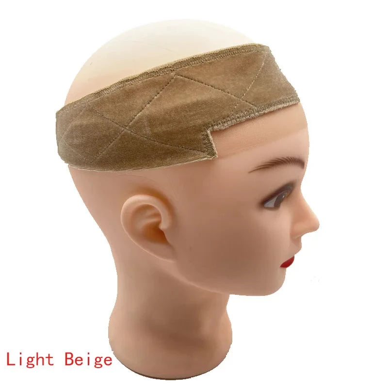 Lace Wig Grip Headband - Non-Slip Soft Velvet Women’s Wig Accessories, Adjustable Grip Scarf for Secure Fit