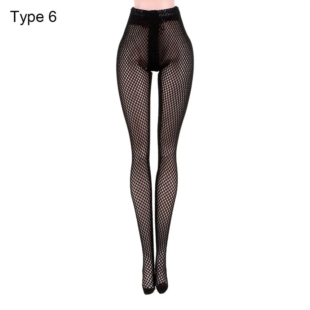 30cm Doll Silk Stockings – Mini Fishnet Tights for 1/6 Dolls, Elastic Leggings & Sock Accessory, Doll Girl Gift