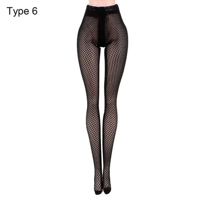 30cm Doll Silk Stockings – Mini Fishnet Tights for 1/6 Dolls, Elastic Leggings & Sock Accessory, Doll Girl Gift