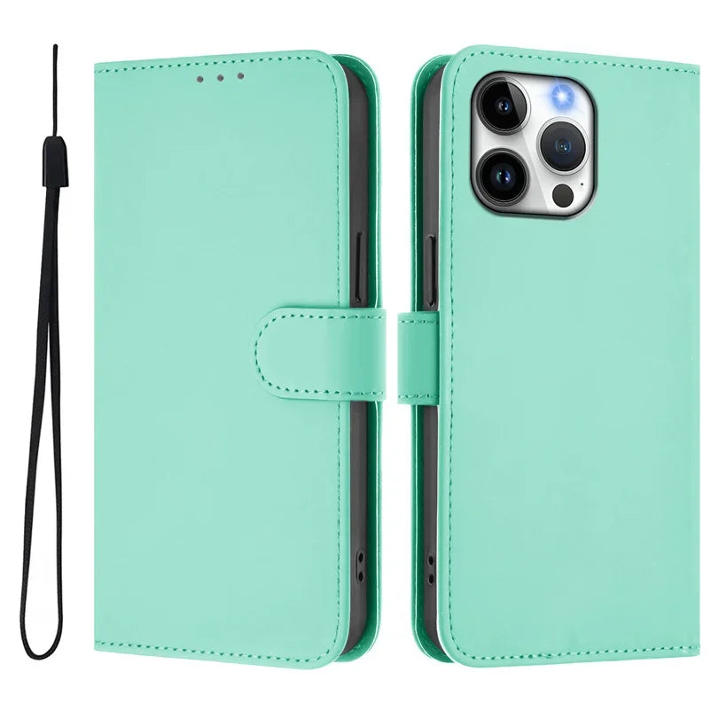 iPhone 16 Series Wallet Leather Flip Case – Protective Cover for 16, 16 Pro, 16 Pro Max & 16 Plus