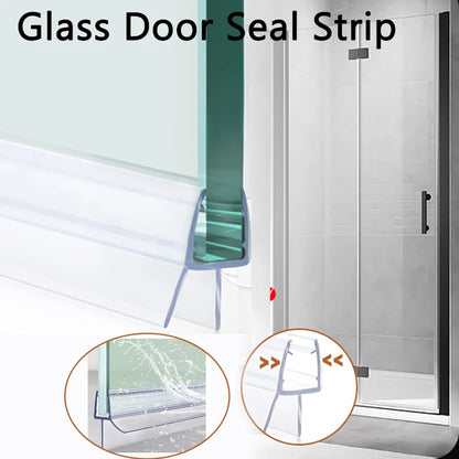 Shower Door Bottom Seal Strip – 4-6mm Frameless Glass Bathroom Door Sweep 50cm 2pcs