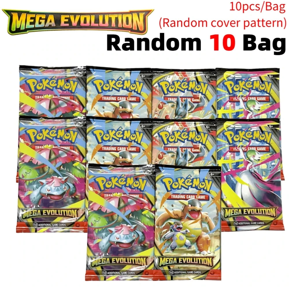 Pokémon Mega Evolution Phantasmal Flames TCG Cards – English 9+1 Booster Pack Trading Card Collection Set