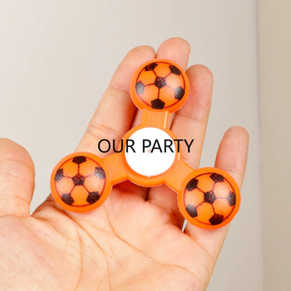 10pcs Sports-Themed Finger Gyro Toys – Football Stress Relievers for Kids Birthday, School Rewards & Pinata Favors