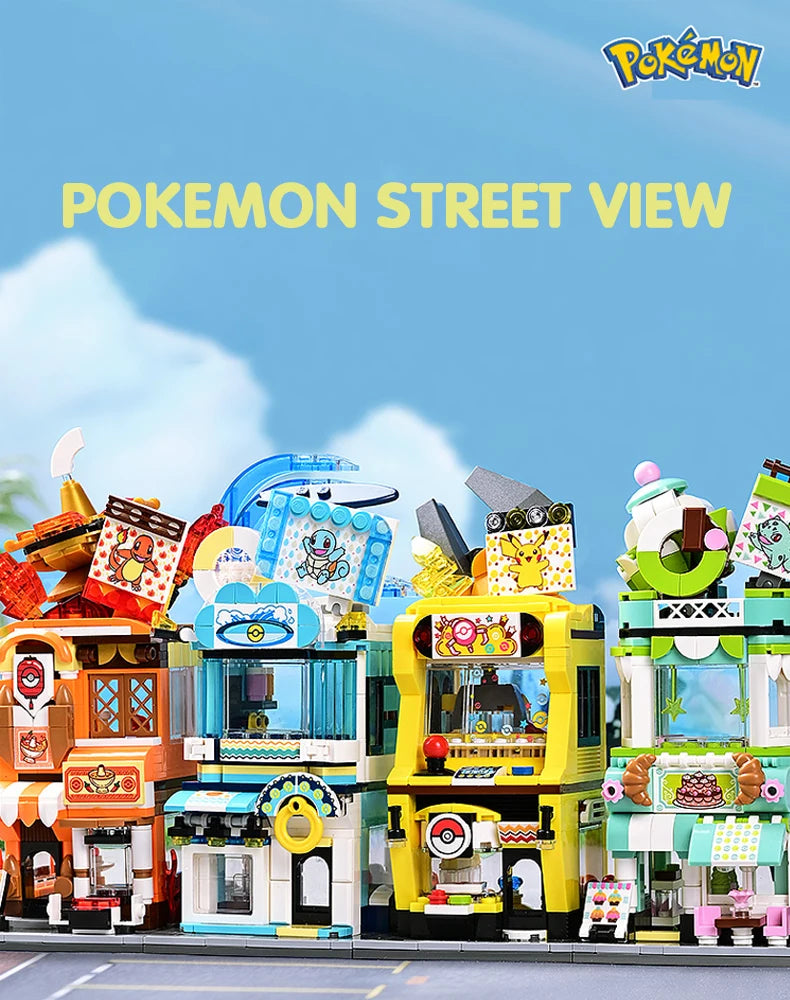 Original Pokémon Crane Game Block Set — Pikachu, Charizard, Squirtle & Bulbasaur Educational Model Toys for Kids’ Gifts