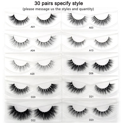 Visofree 3D Mink Eyelashes – 30/40/100 Pairs Handmade Full Strip Lashes with Tray, Cruelty-Free False Lashes for Makeup