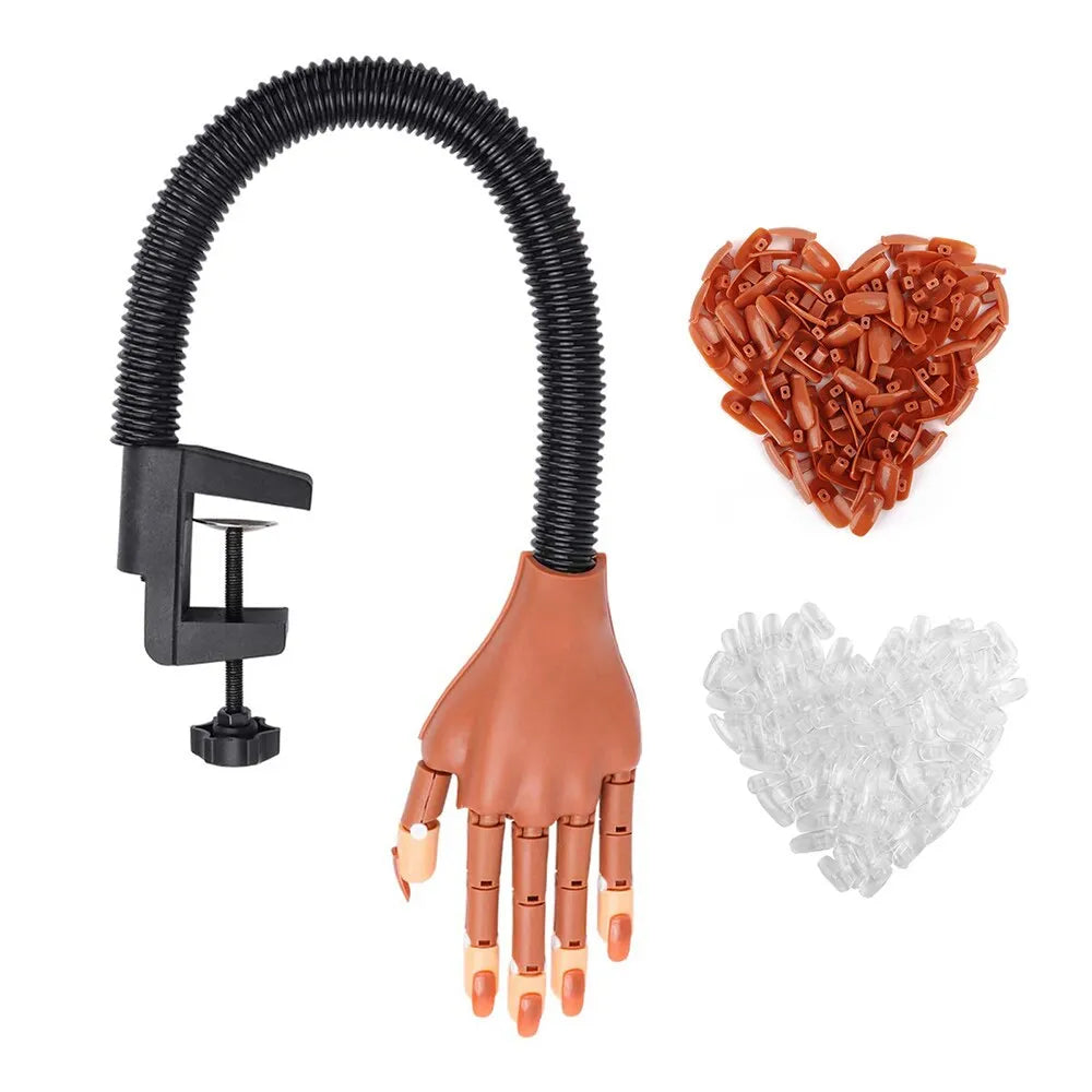 Realistic Nail Practice Finger Joint - Bendable Artificial Hand Model, Simulates Human Hand Structure