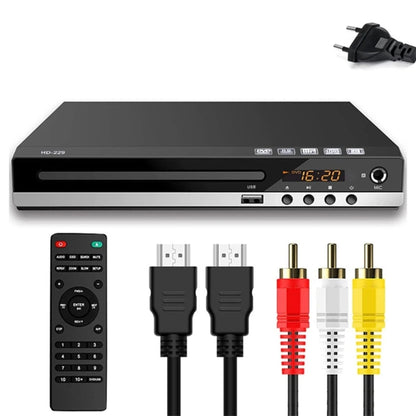 DVD Player VCD CD Multimedia Machine – HDMI-Compatible with AV Output, Remote Control & AV Cable