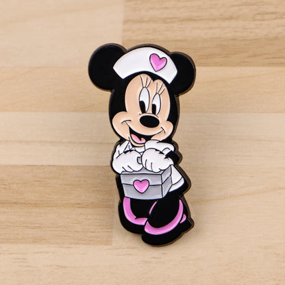 3pcs Mouse Doctor Enamel Pin Set – Medical Badge Brooches for Backpack, Hat, Collar & Lapel, Cosplay Accessories Gift