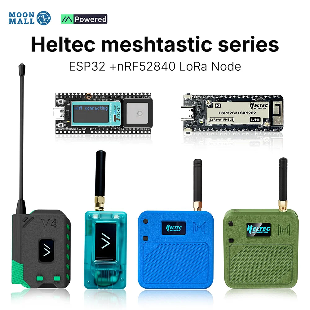 Heltec Meshtastic LoRa Node Dev Boards - V3 V4 T114 ESP32 nRF52840 SX1262 868/915MHz