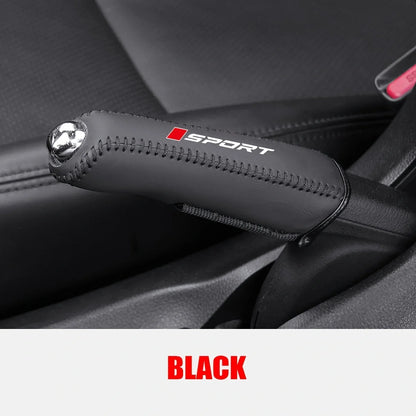 Universal Car Handbrake Cover – Artificial Leather Protective Sleeve for Car Interior Styling and Comfort