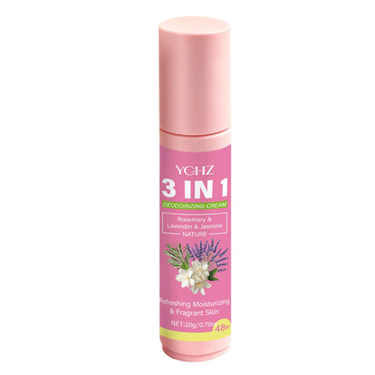 20g 3-in-1 Intimate Care Cream – 72 Hour Odor Control & Anti-Stickiness Deodorizing Balm for Underarms, Feet, Hands & Body, Unisex Formula