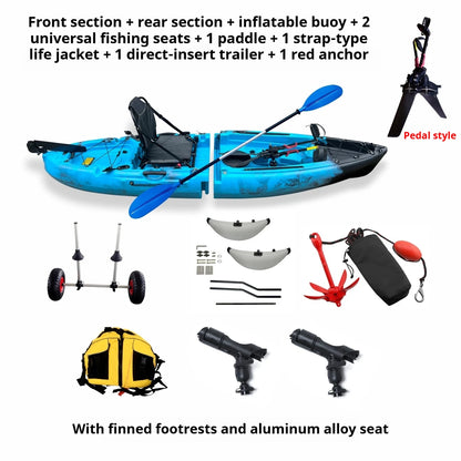 Modular Electric & Pedal-Driven Kayak – Portable Detachable Canoe, Lightweight Inflatable Folding Boat for Fishing & Adventure