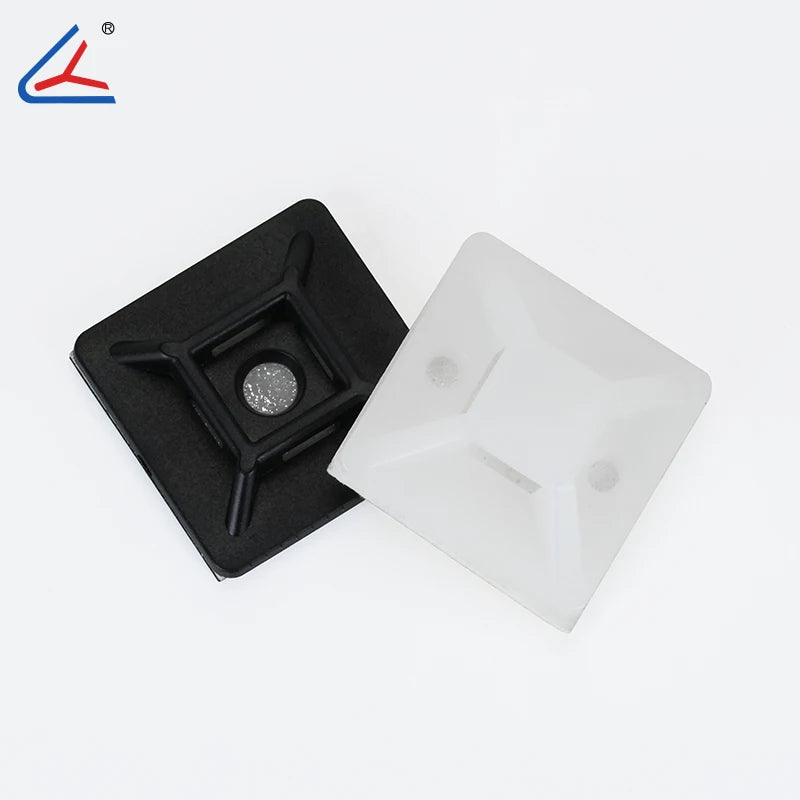 ND 20/50/100PCS Self-Adhesive Cable Tie Mounts – Zip Wire Tie Holder with Screw Hole Base