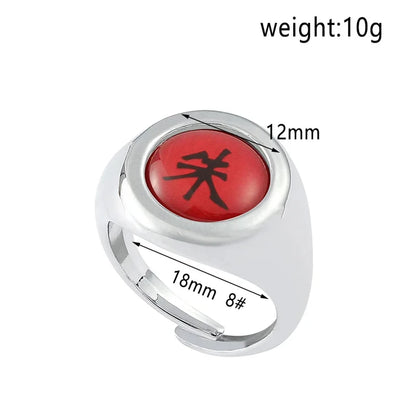 10PCS Bandai Naruto Akatsuki Rings — Itachi Anime Figure Cosplay Accessories, Jewelry & Toys for Boys & Kids Gifts