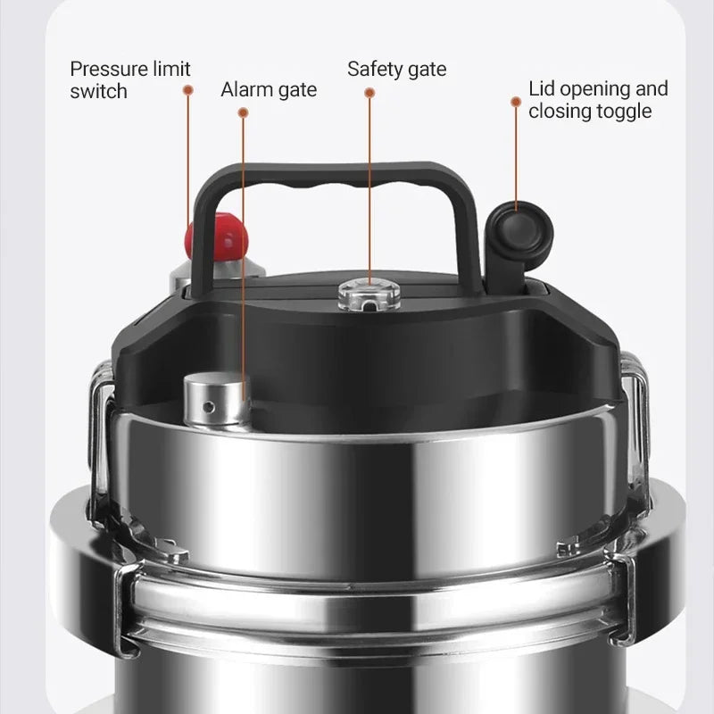 0.8-2L Outdoor Camping Small Pressure Cooker - 304 Stainless Steel Portable Rice Cooker for Kitchen Cooking