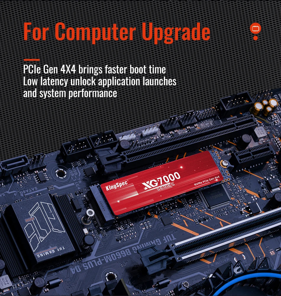 KingSpec M.2 PCIe 4.0 NVMe SSD – 512GB, 1TB, 2TB, 4TB Solid State Drive for Laptop, Desktop, PS5
