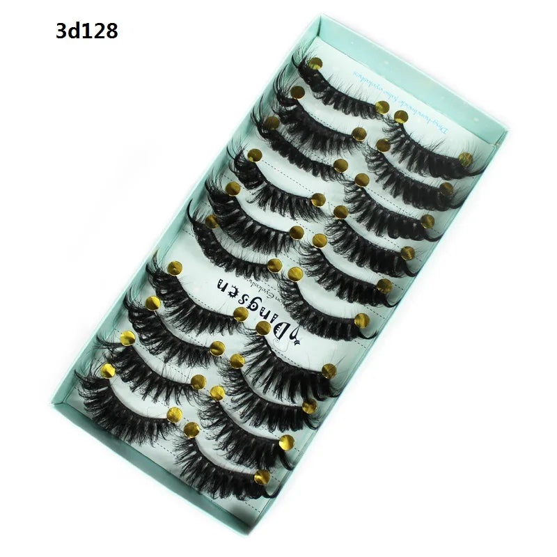 DINGSEN 10 Pairs Handmade Eyelash Fans – Individual False Lashes for Beauty & Makeup, Factory Price