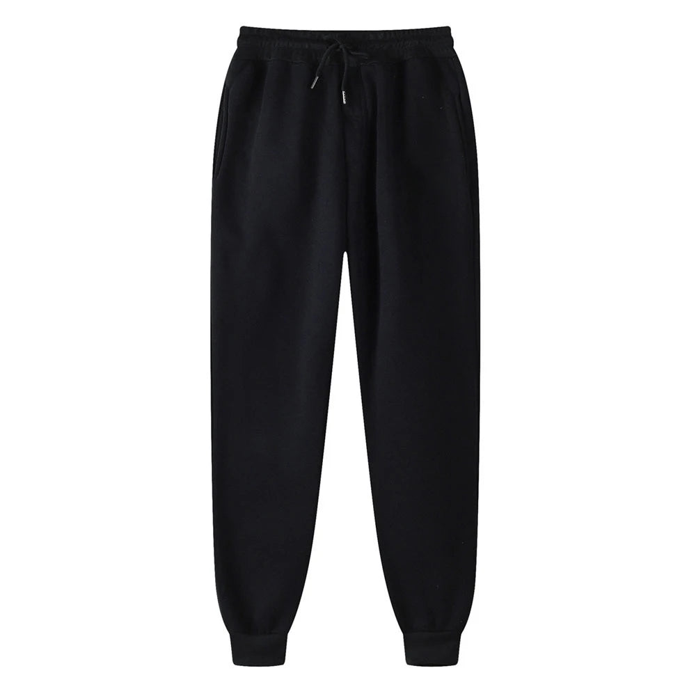 Men's Fleece Tracksuit Set – Solid Color Zip-Up Hoodie & Joggers | 2023 Fall/Winter Casual Sportswear