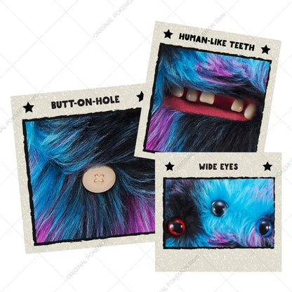 Original Fuggler Ugly Teeth Monsters Plush Toys – Butt Ugly Pets Snowman & Reindeer Dolls for Christmas & Kids Gifts