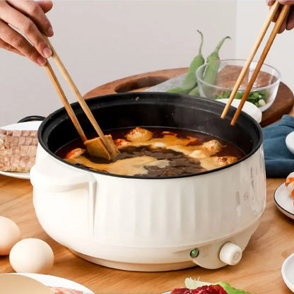 220V Electric Multi Cooker Pot - Single & Double Layer Non-Stick Rice Cooker Hot Pot for 1-2 People Household Cooking