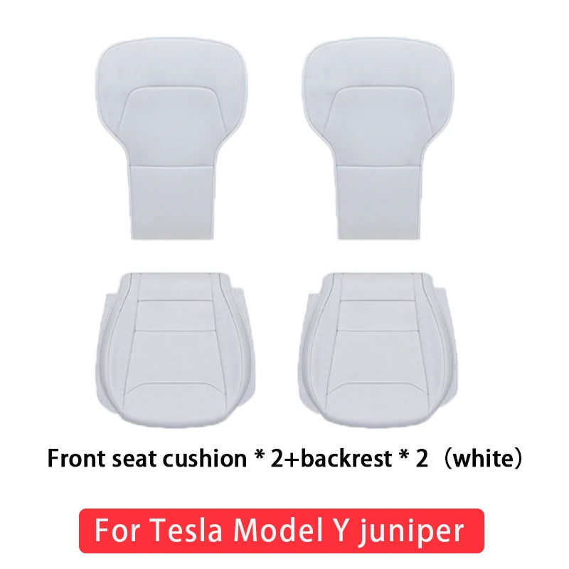 Tesla Model Y Juniper 2025-2026 Ventilated Leather Seat Cushion Cover – Breathable Comfort Interior Accessory