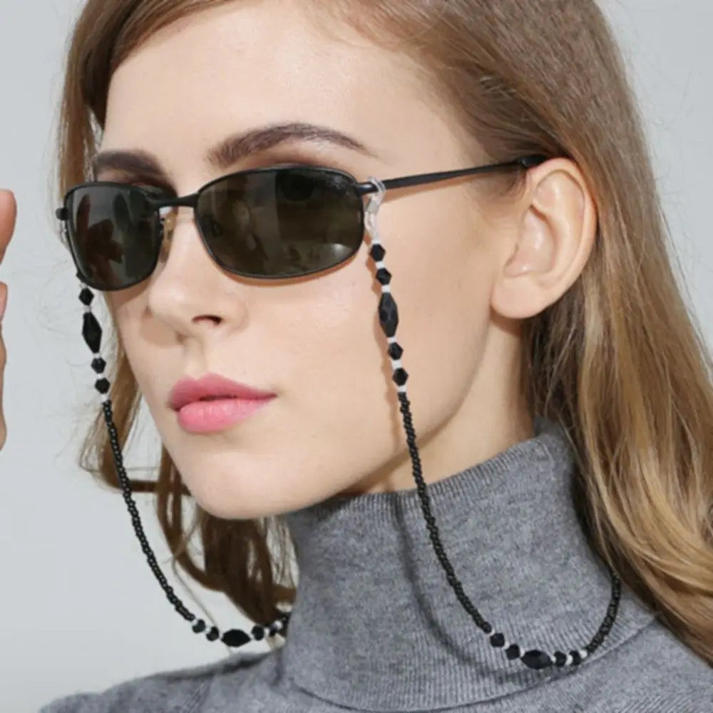 Women Pearl Star Eyeglass Chain - Fashion Beaded Sunglasses Holder Neck Strap For Reading Glasses