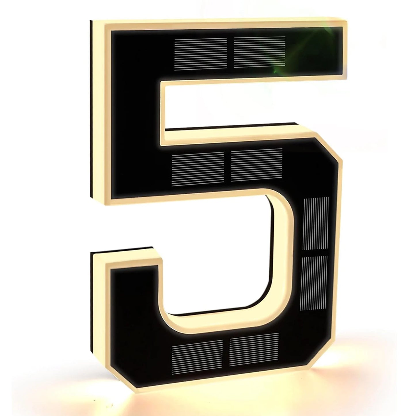Solar House Number Light - Modern LED Address Sign with Light Sensor for Outdoor Use