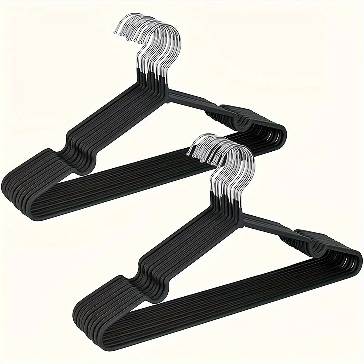 10PCS Metal Non-Slip Clothes Hangers – Durable Space-Saving Wardrobe Organizer for Bedroom & Home