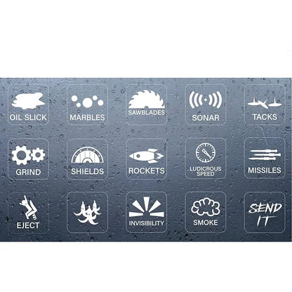 15PCS Car Dashboard Switch Stickers - Self-Adhesive Button Labels for Car & Truck Console Decoration