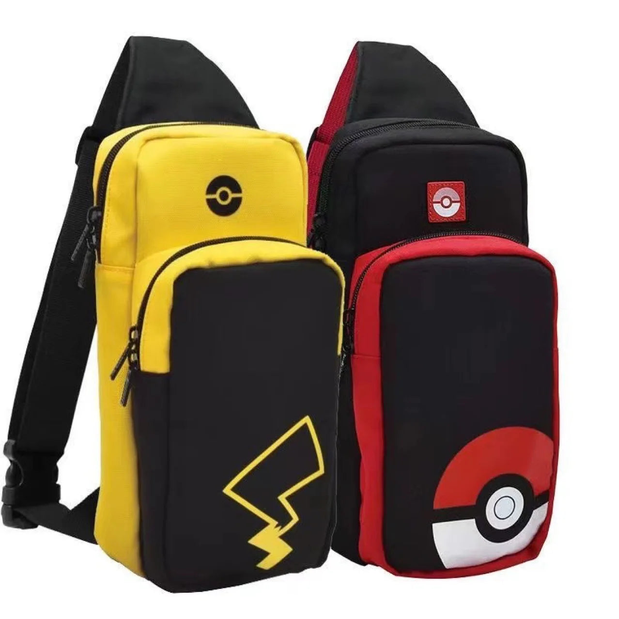 Pokemon Pikachu Crossbody Storage Bag – Travel Case for Nintendo Switch OLED, Lite, Dock & Game Console Carry Pouch