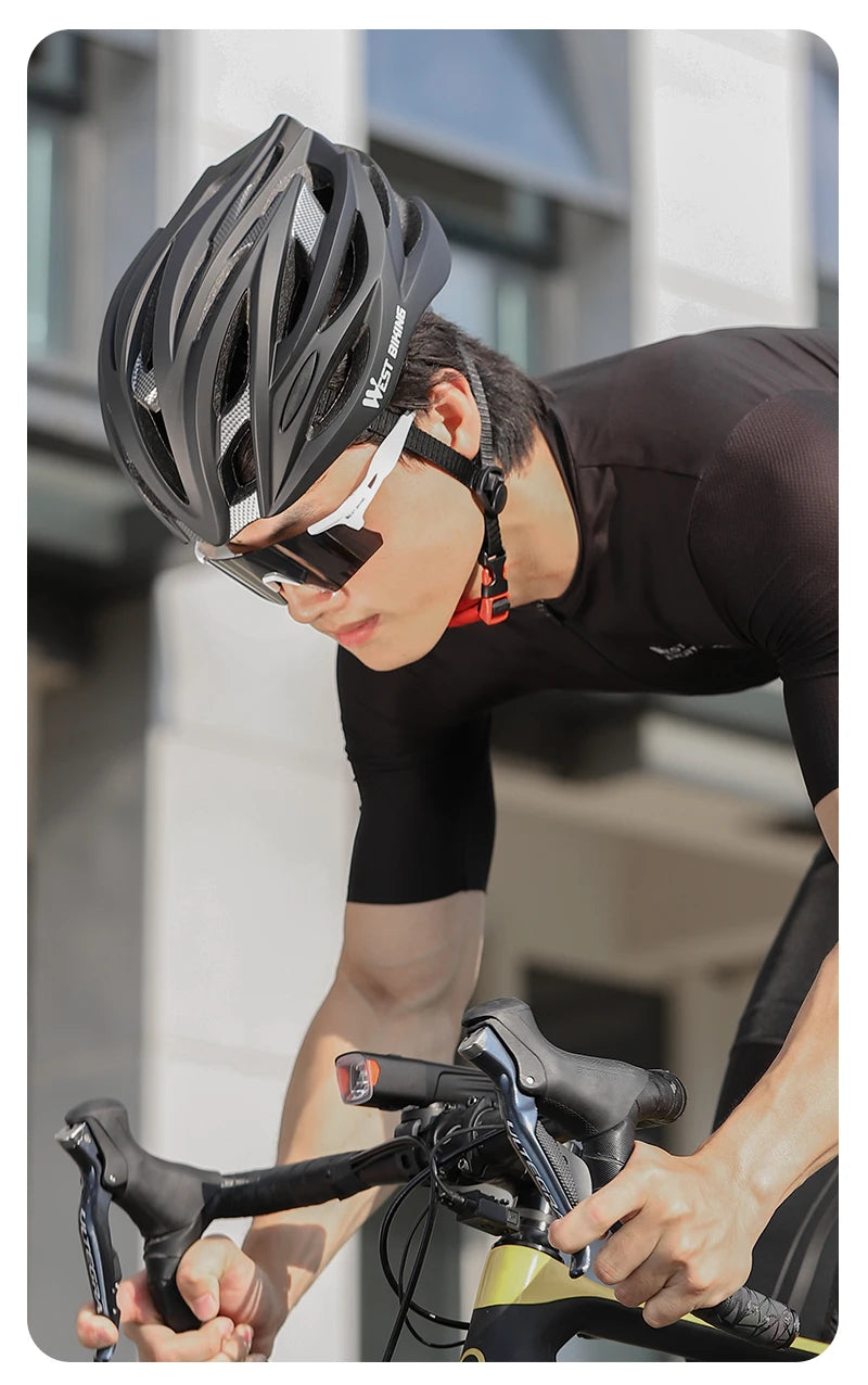 WEST BIKING Ultralight Cycling Helmet - Integrated Molding MTB & Road Bike Helmet for Men & Women
