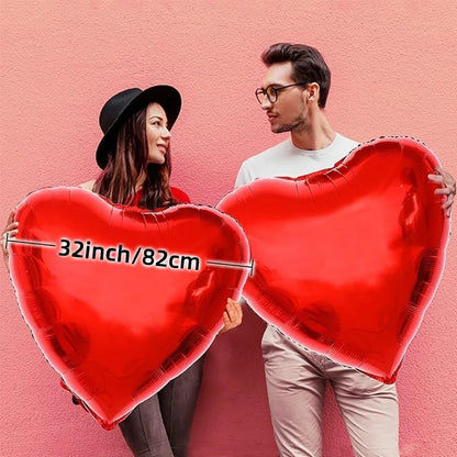 60in Standing Teddy Bear Balloon – Cute Love-Shaped Decoration for Romantic Valentine’s Day, Proposal, Wedding & Birthday Party